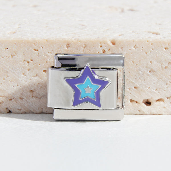 Concentric Star Italian Charm