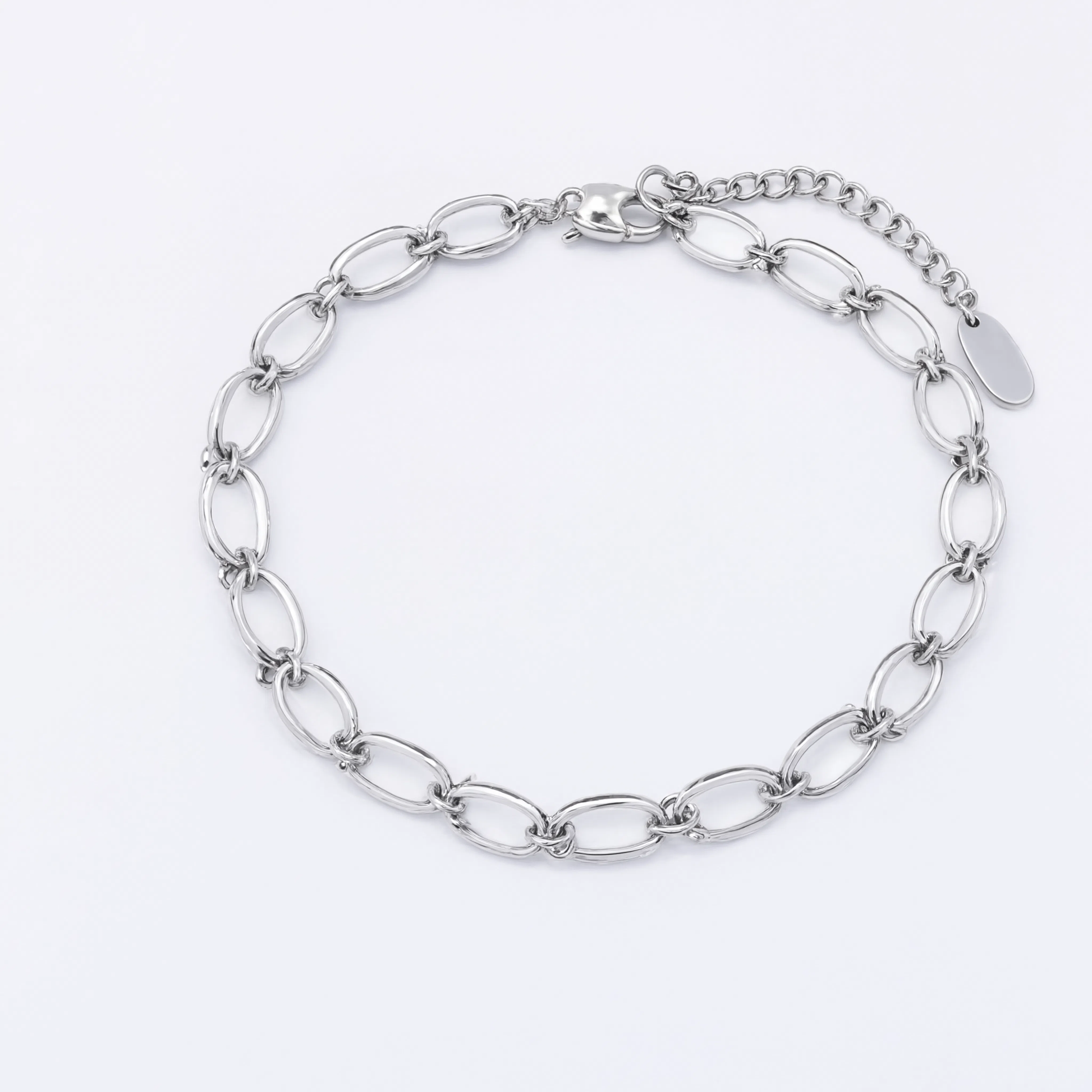 Mixed Enamel Bracelet Charm Silver