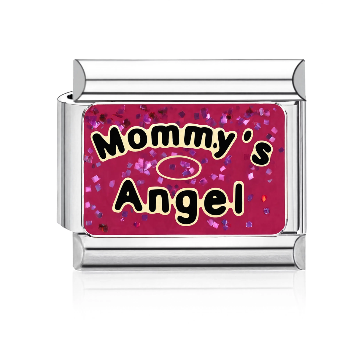 Mommy's Angel Italian Charm - Silver