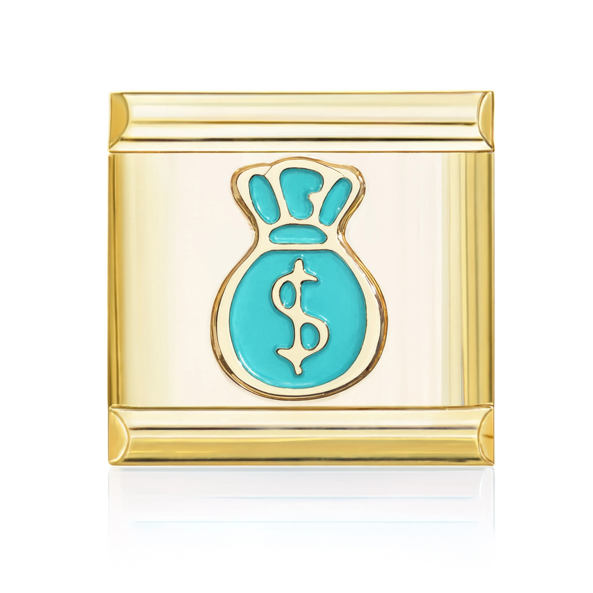 Money Bag Italian Charm Gold