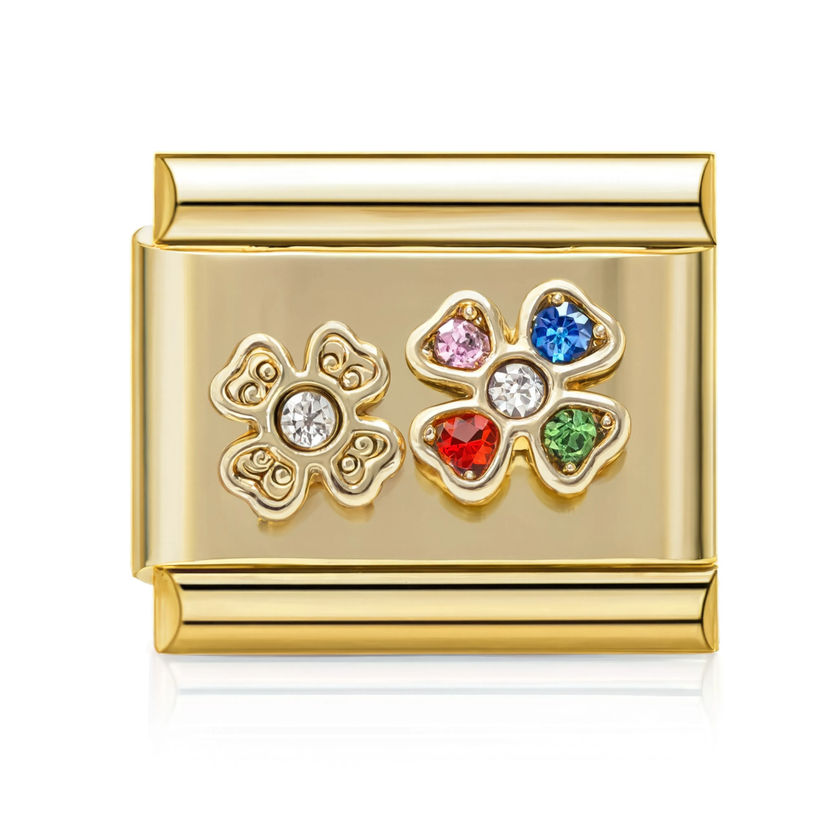Multicolor Heart Flowers Charm HD