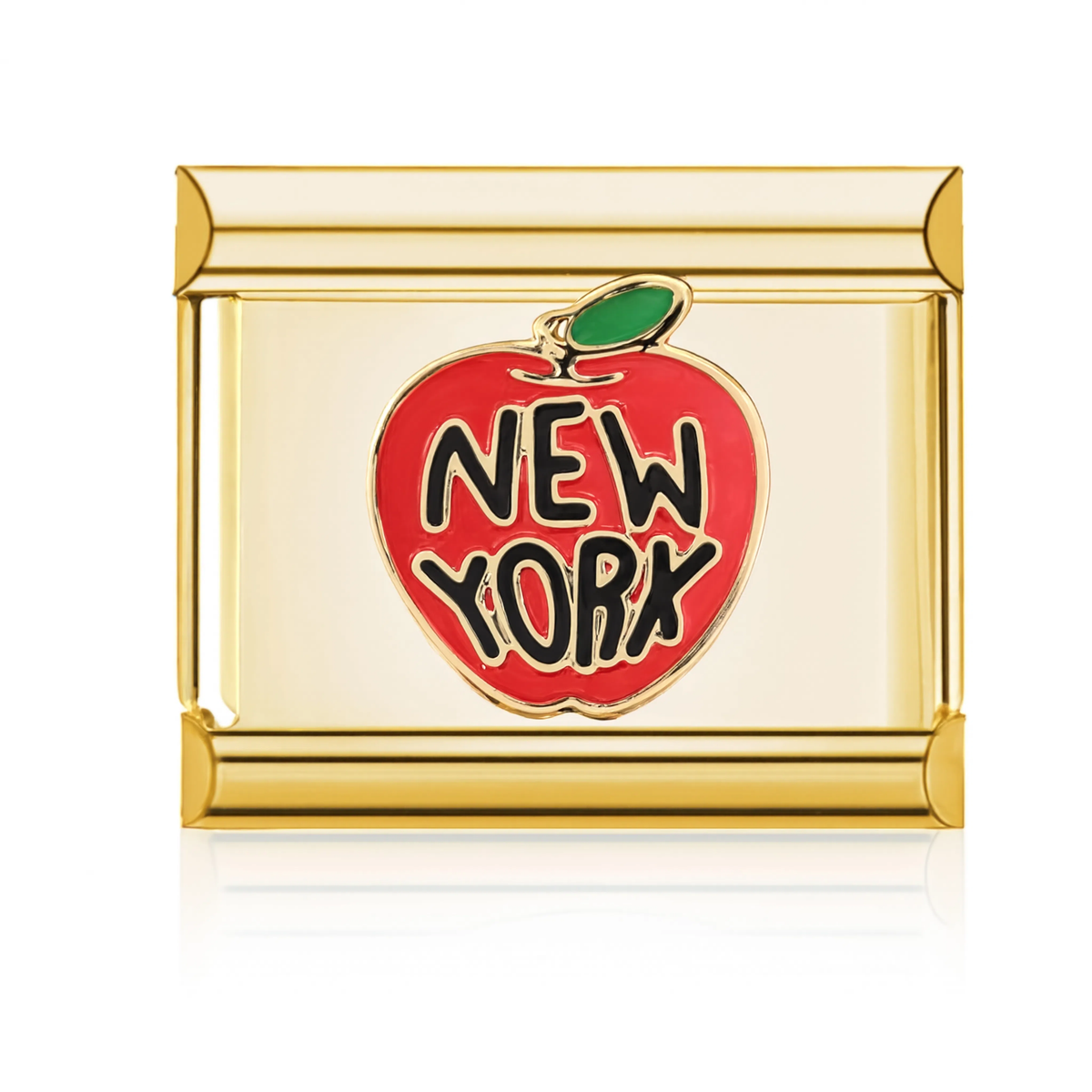 New York Apple Charm HD 2 Gold