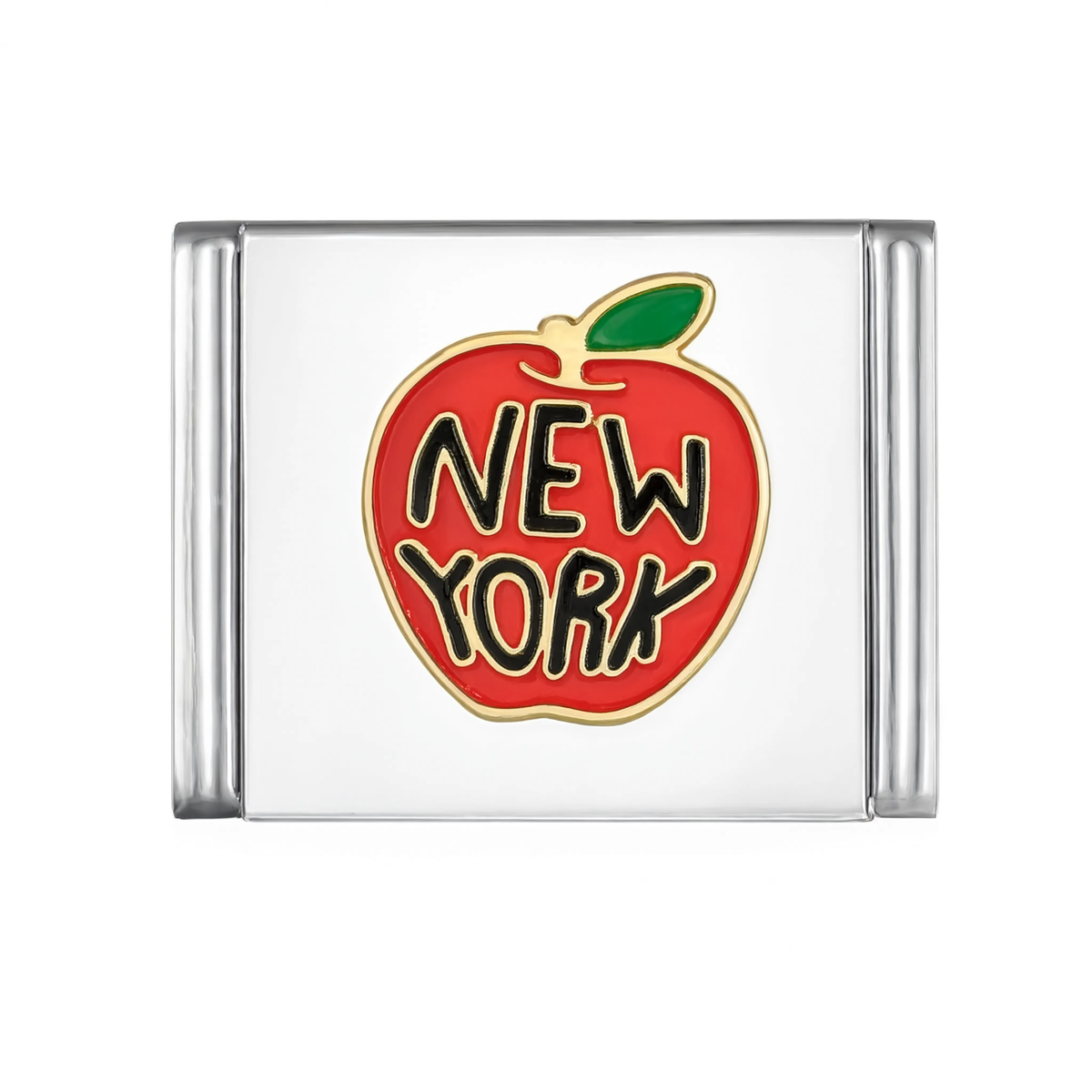 New York Apple Charm Silver