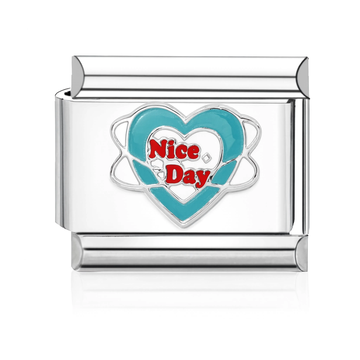 Nice Day Heart Italian Charm - Silver