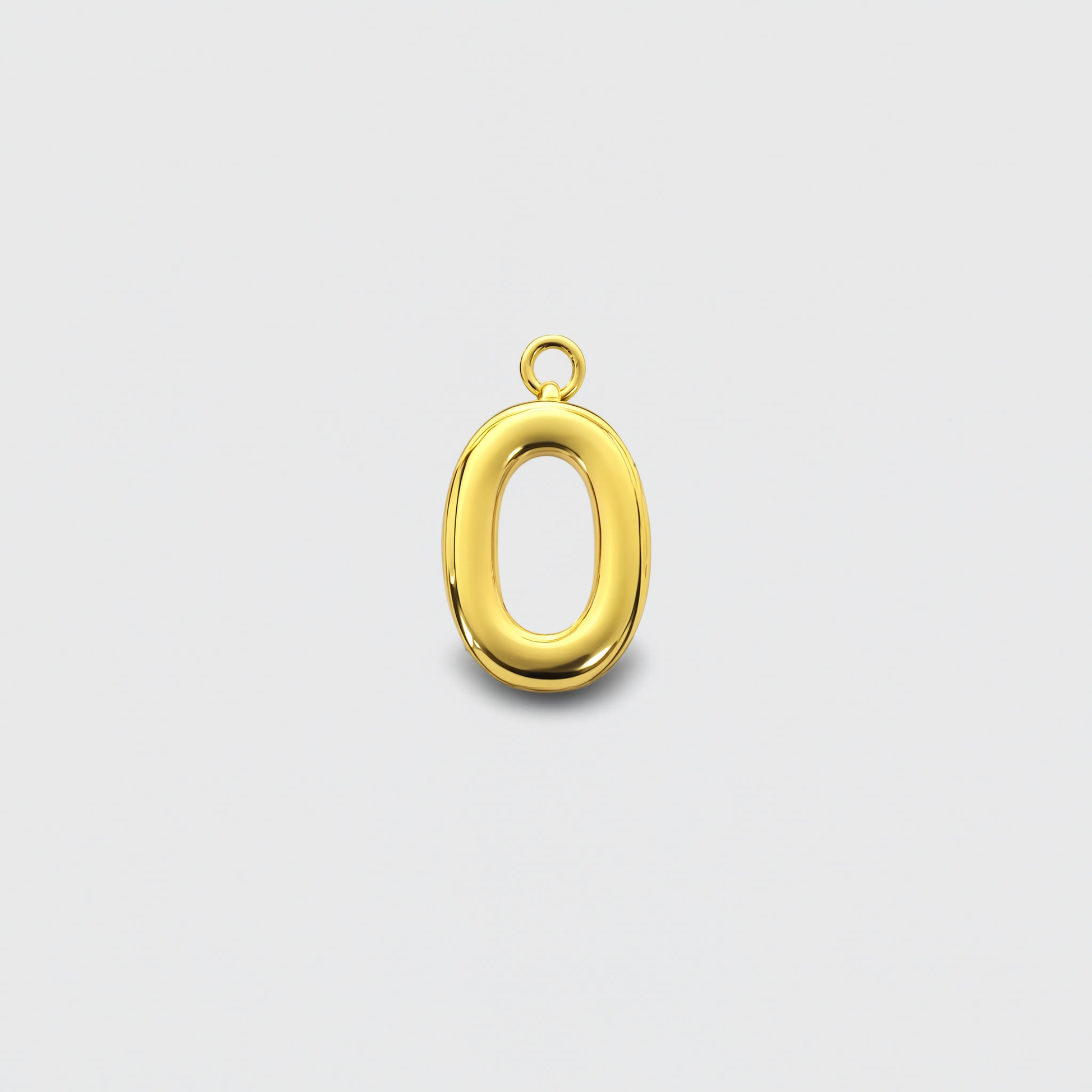 Number 0 Charm Gold
