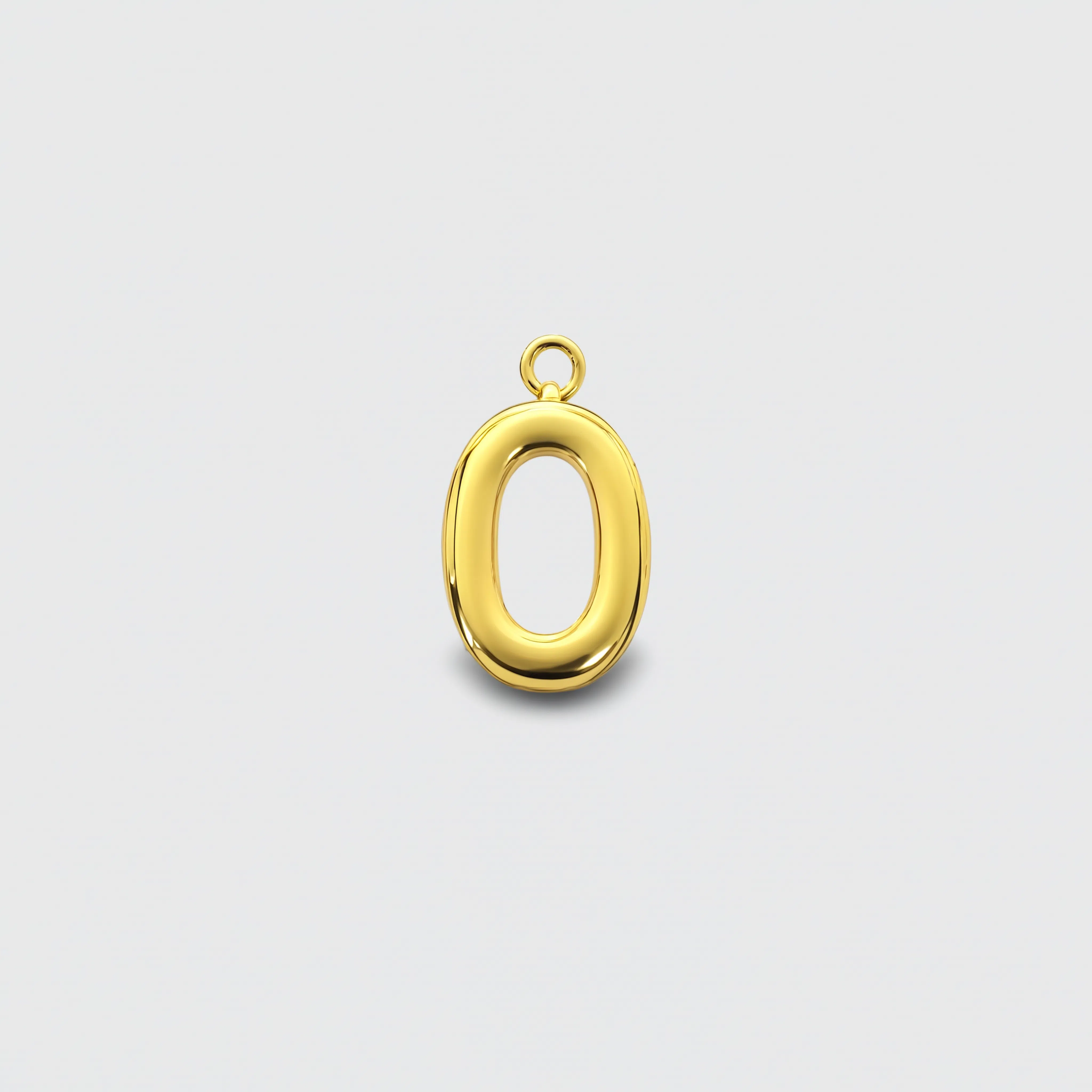 Number 0 Charm Gold