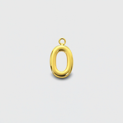 Number 0 Charm Gold