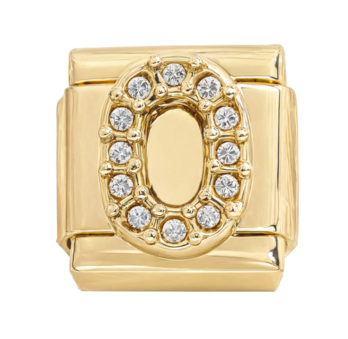 Number 0 Italian Charm Gold