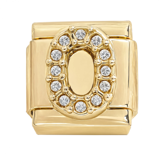 Number 0 Italian Charm Gold