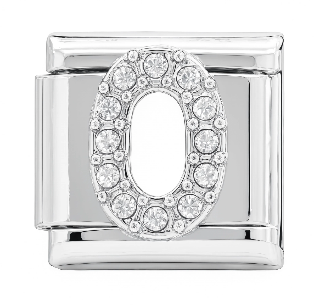 Number 0 Italian Charm Silver