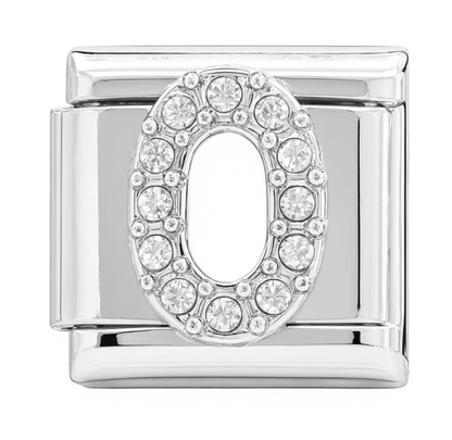 Number 0 Italian Charm Silver