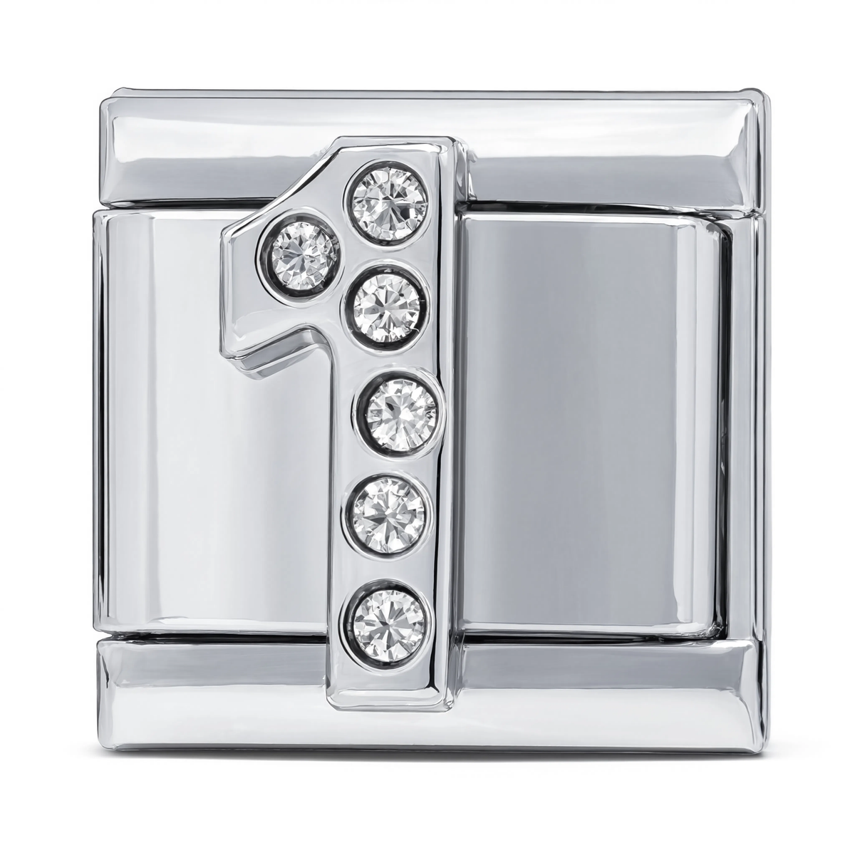 Number 1 Italian Charm Silver