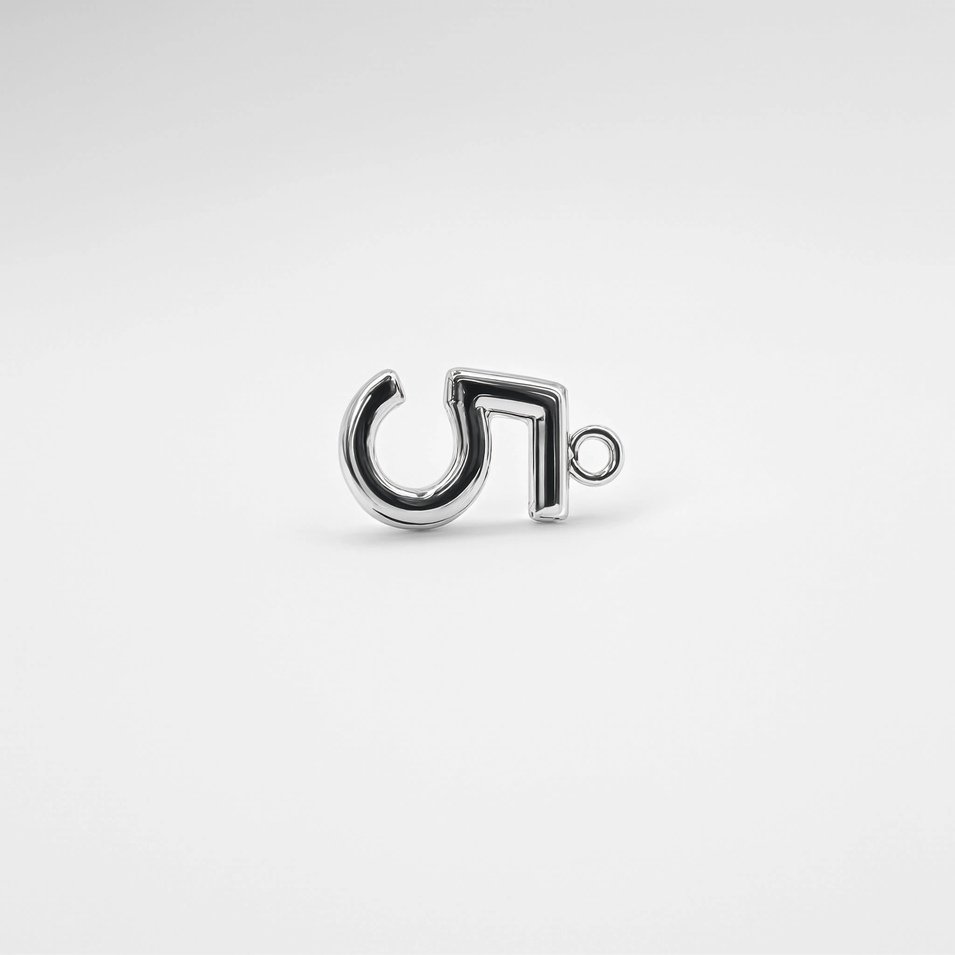 Number 5 Charm Silver