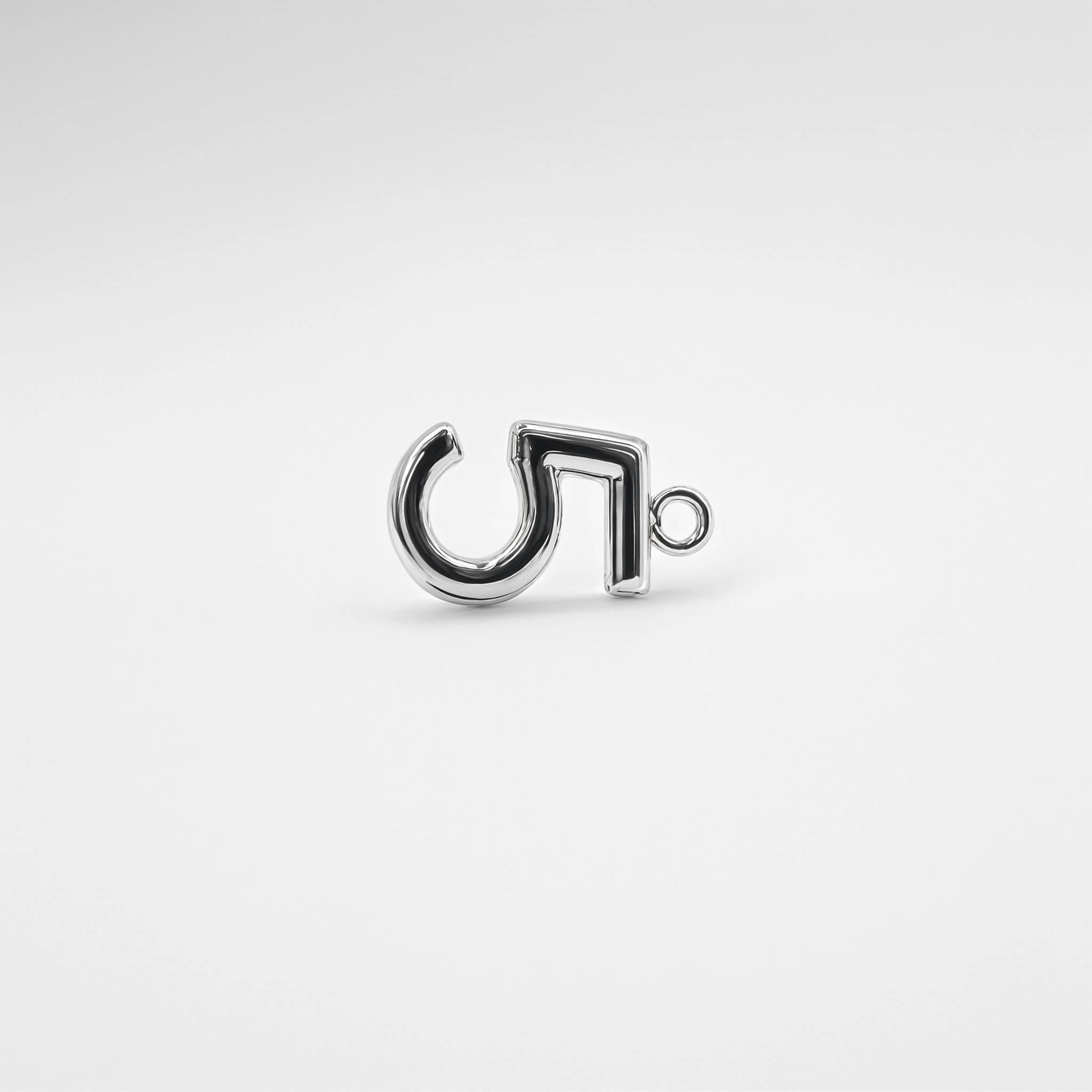 Number 5 Charm Silver