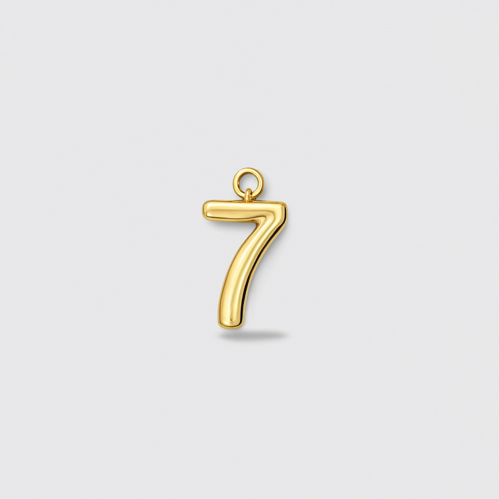 Number 7 Charm Gold