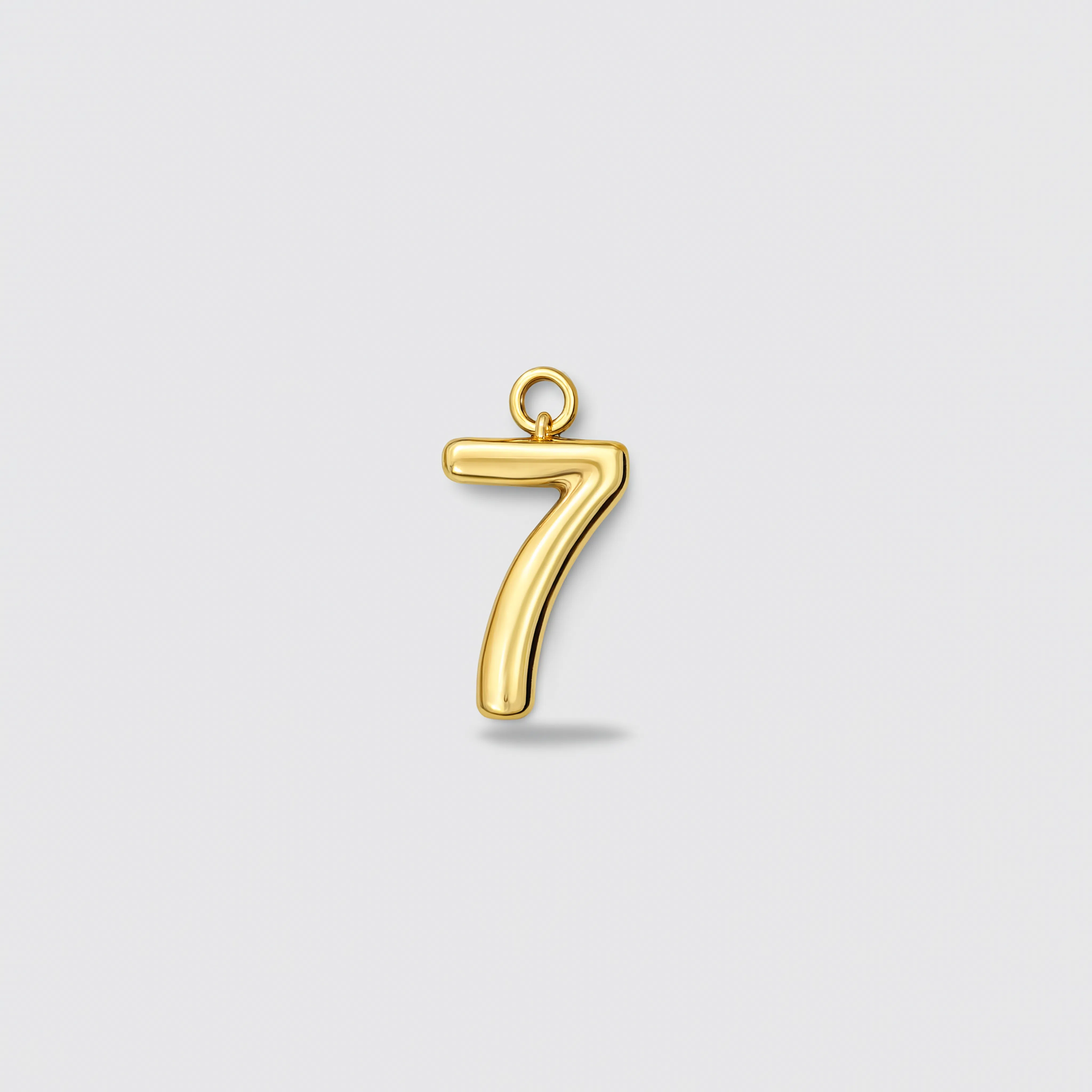 Number 7 Charm Gold