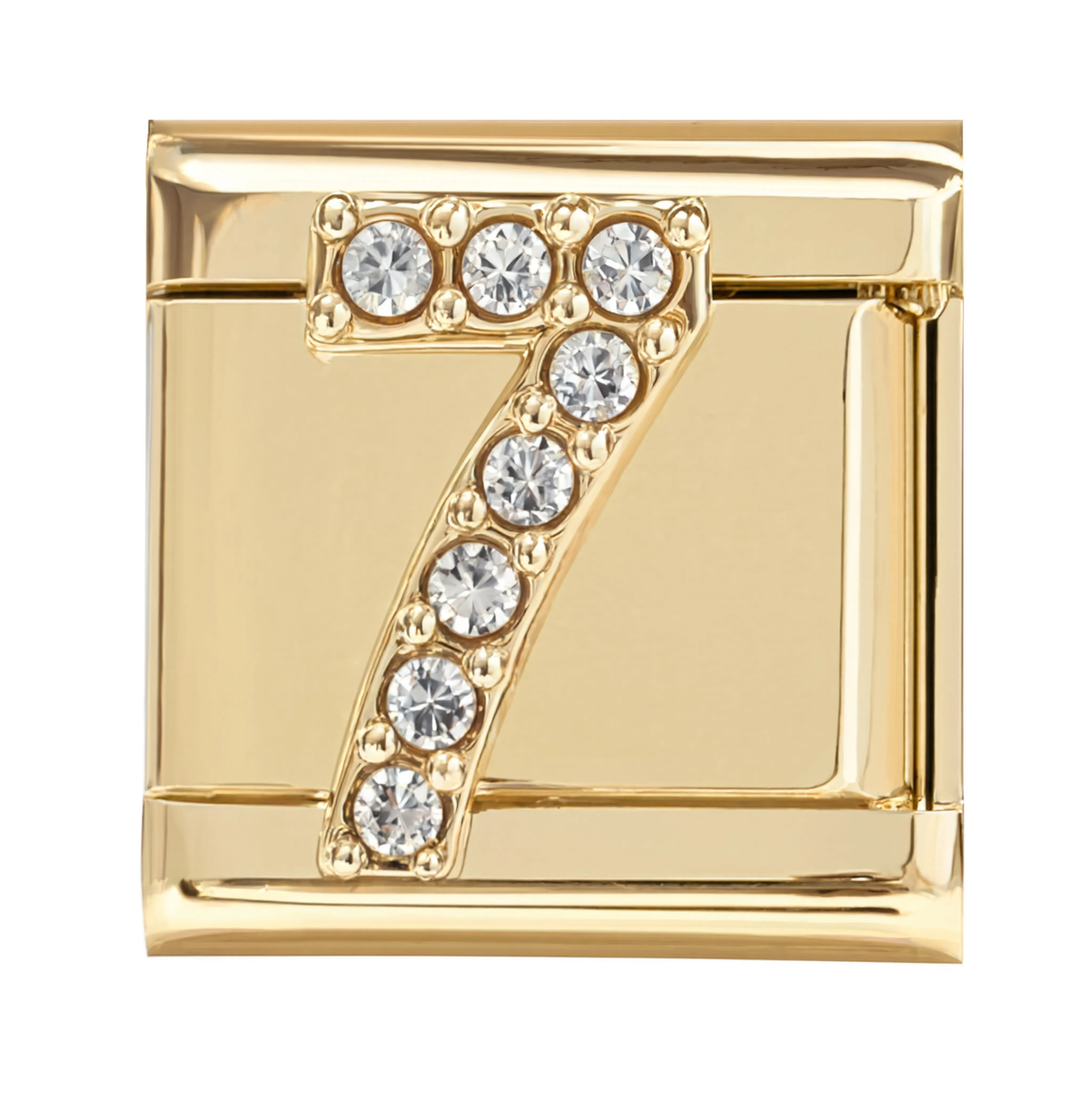 Number 7 Italian Charm Gold