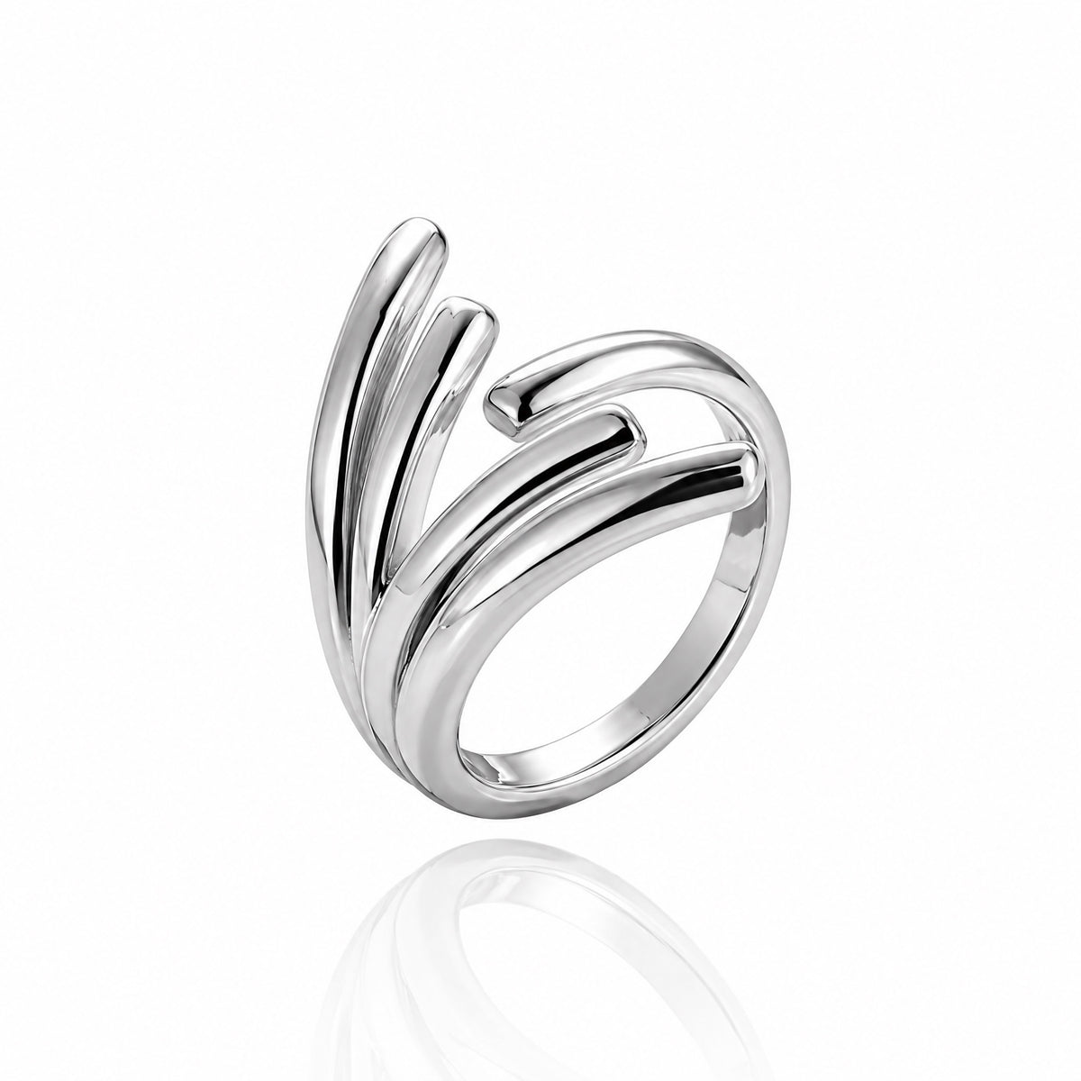 Open Wave Ring Silver - charm jewellery, Barcelona souvenir