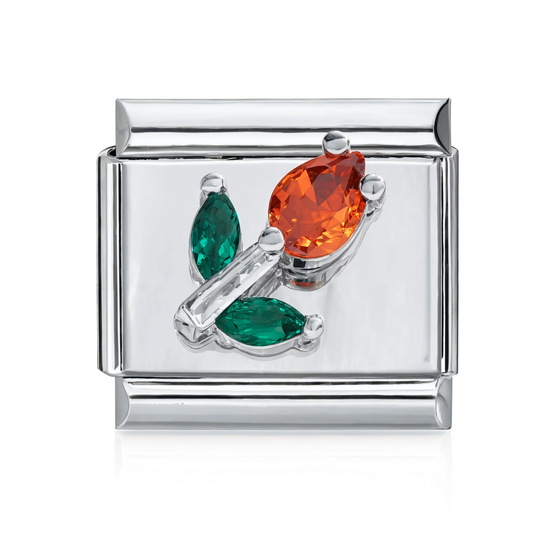 Orange Gem Cluster Charm HD