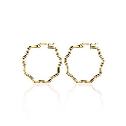 Ridged Wave Earring