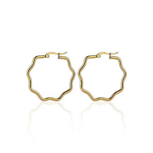 Ridged Wave Earring
