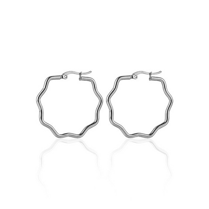Ridged Wave Earring