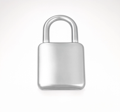 Padlock Charm Silver