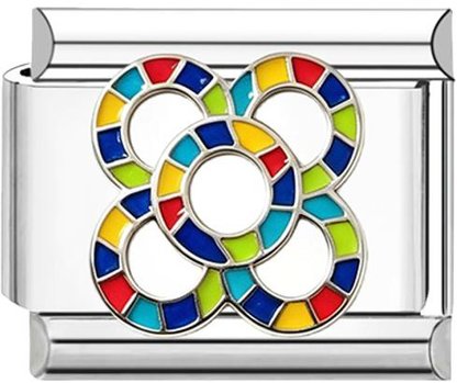 Panot Flower Italian Charm - Silver