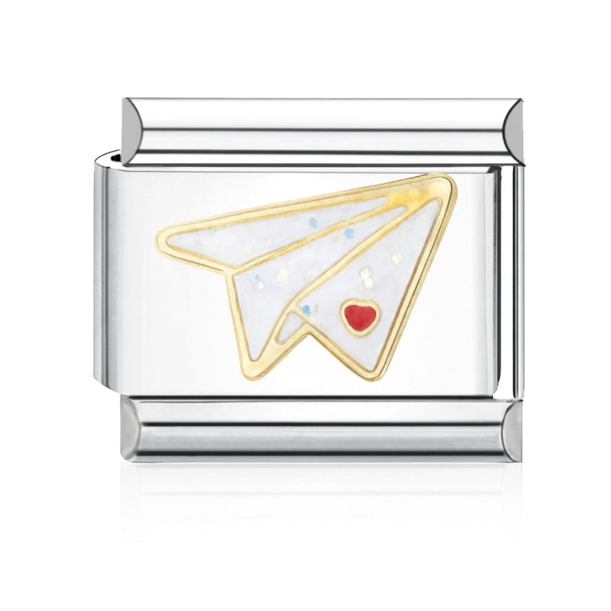 Paper Plane Italian Charm - Silver