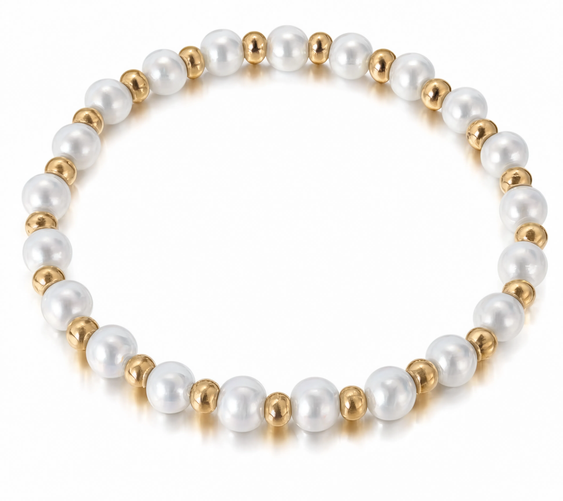 Pearl Charm Bracelet - Gold