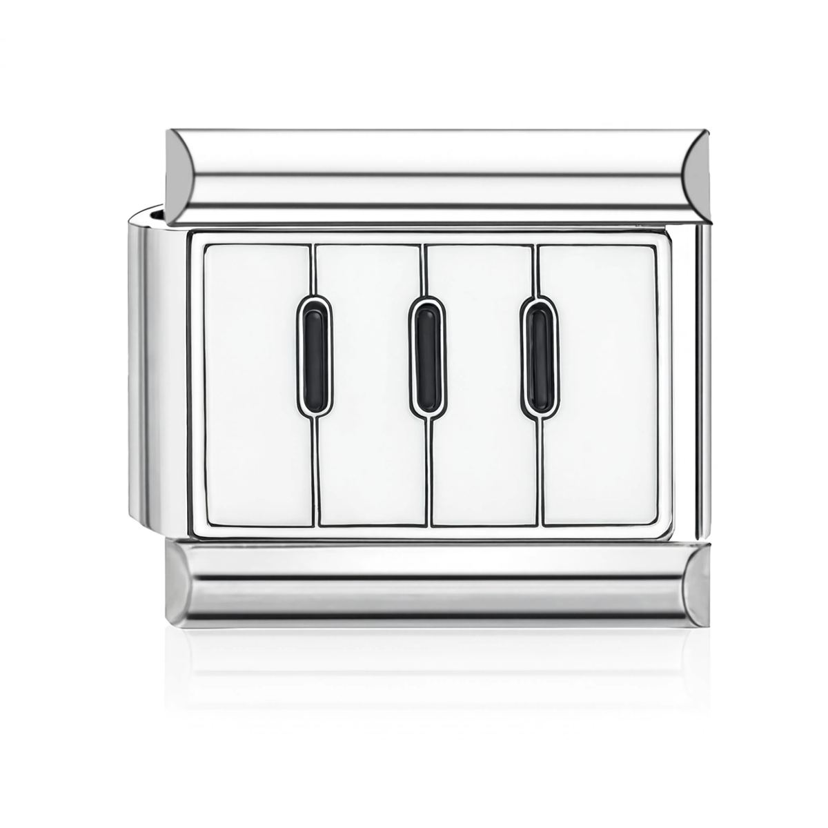 Piano Keys Italian Charm - Silver