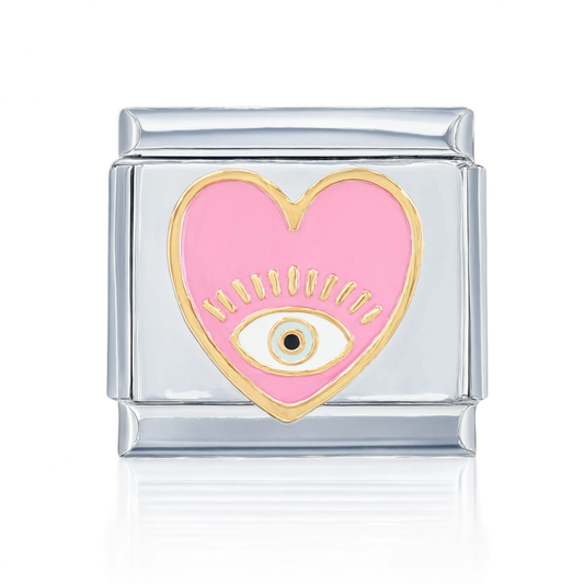 Pink Evil Eye Heart