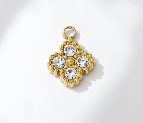 Quatrefoil Charm Gold