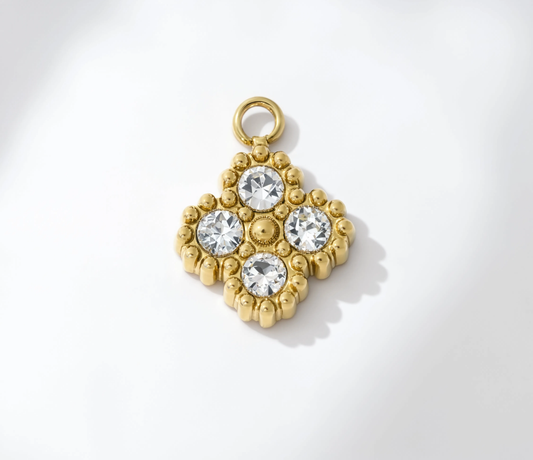 Quatrefoil Charm Gold