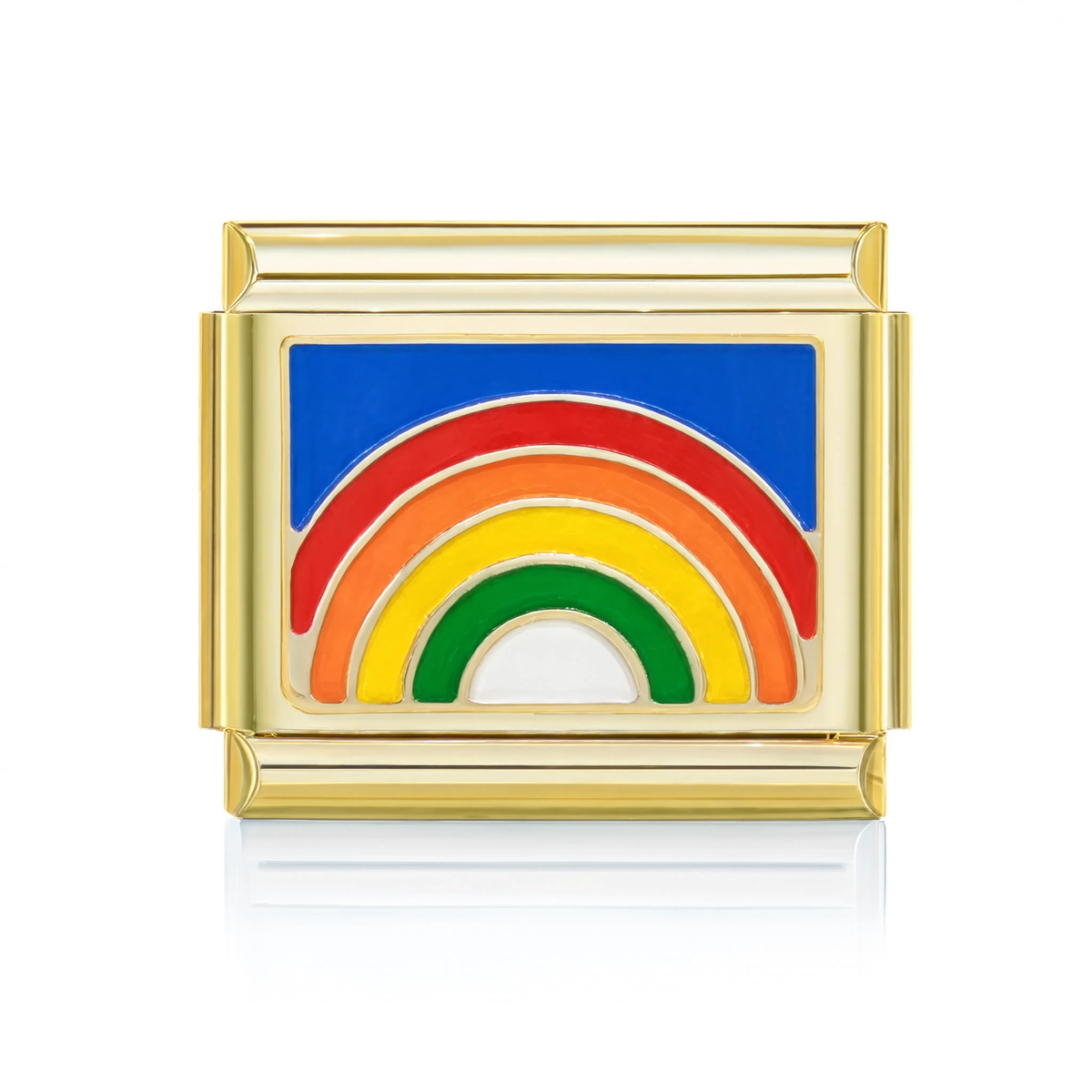Rainbow Gold Italian Charm