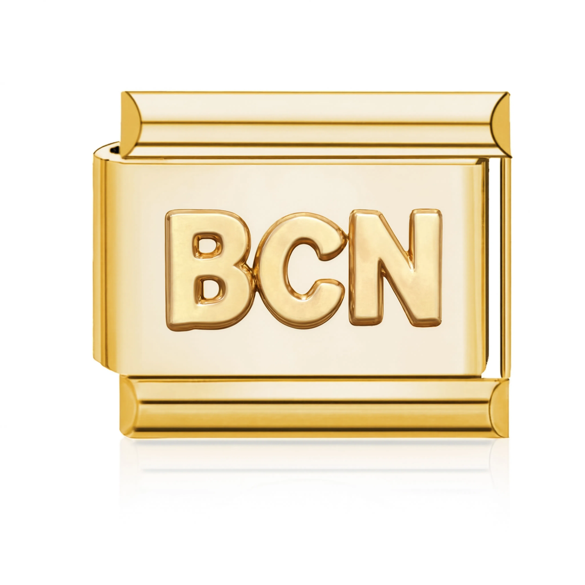Raised BCN Italian Charm Gold