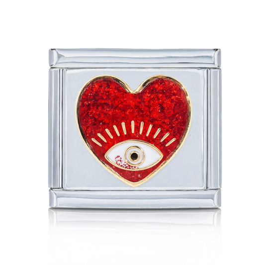 Red Evil Eye Heart