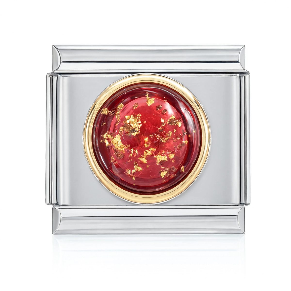 Red Glossy Dome Italian Charm