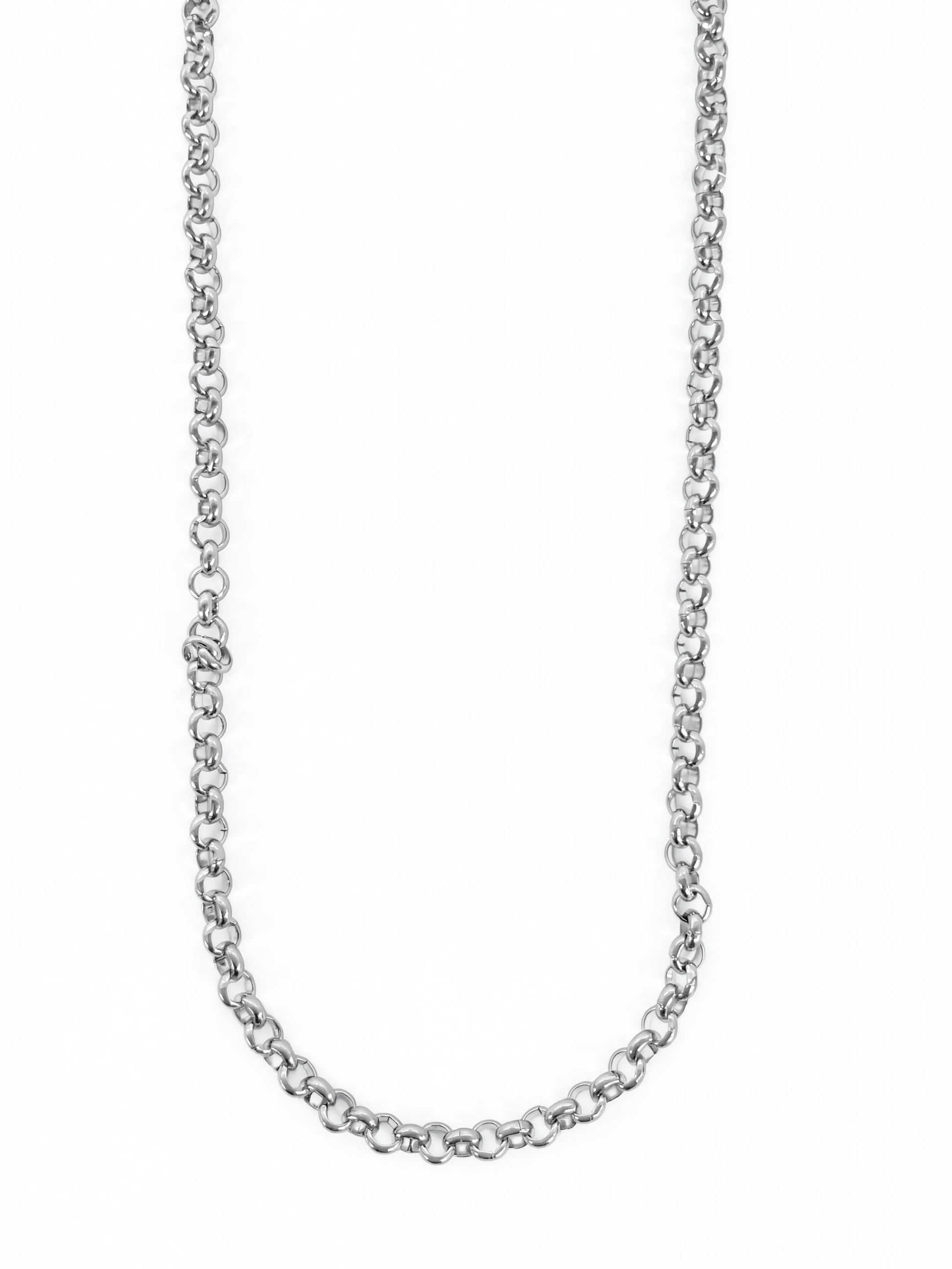 Rolo Charm Necklace - Silver