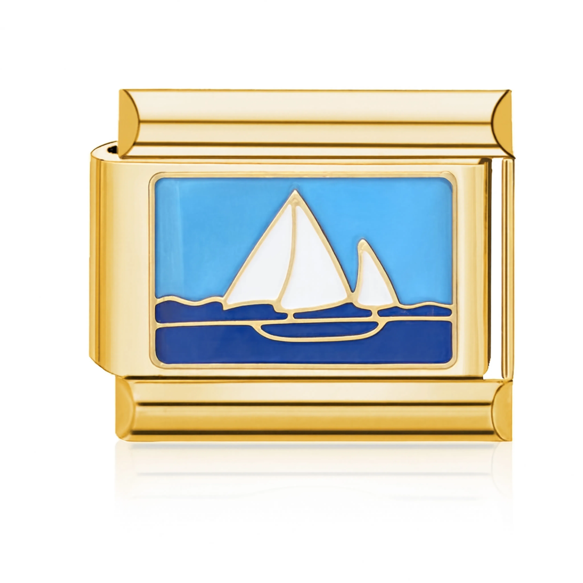 Sailboat Italian Charm - Gold
