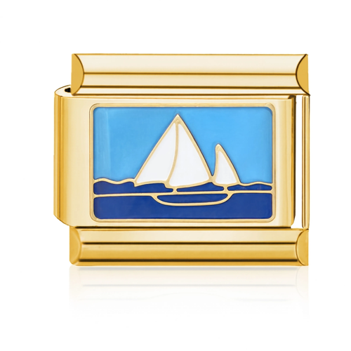 Sailboat Italian Charm - Gold