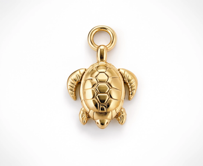 Sea Turtle Charm Gold