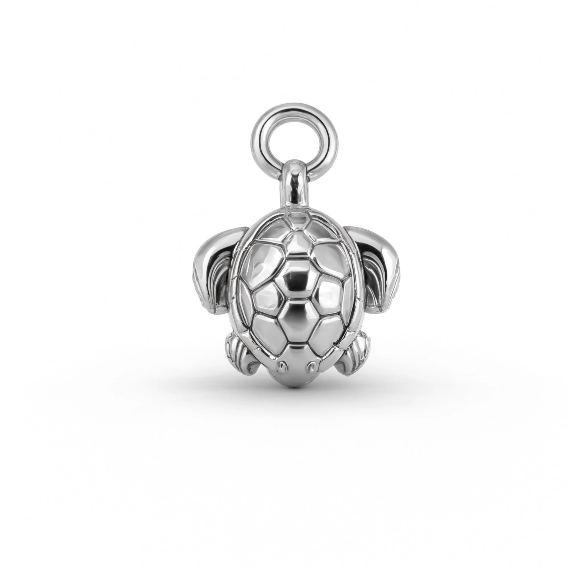 Sea Turtle Charm Silver
