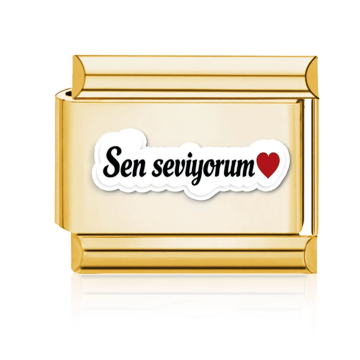 Sen Seviyorum Italian Charm Gold