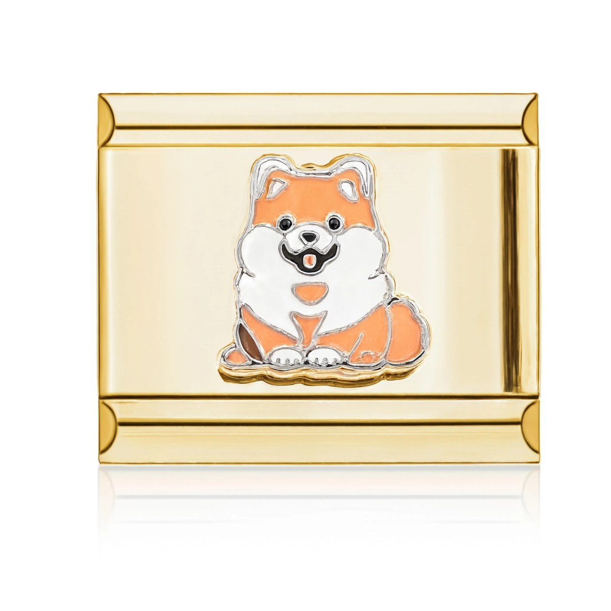Shiba Dog Charm HD Gold