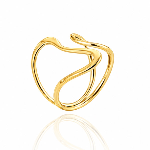 Gold Band Ring Gold - charm jewellery, Barcelona souvenir