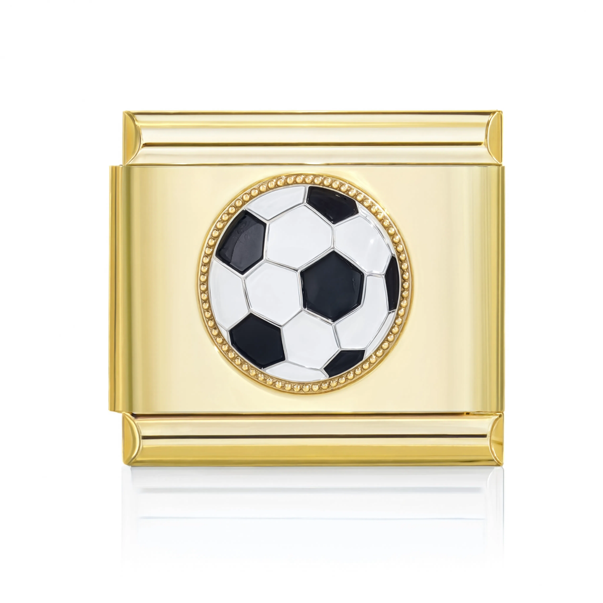 Soccer Ball Gold Italian Charm