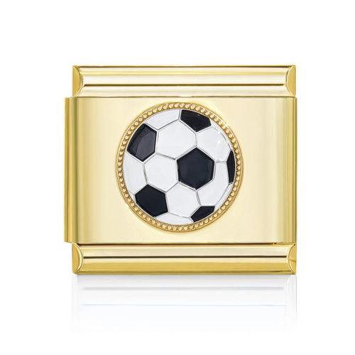 Soccer Ball Gold Italian Charm