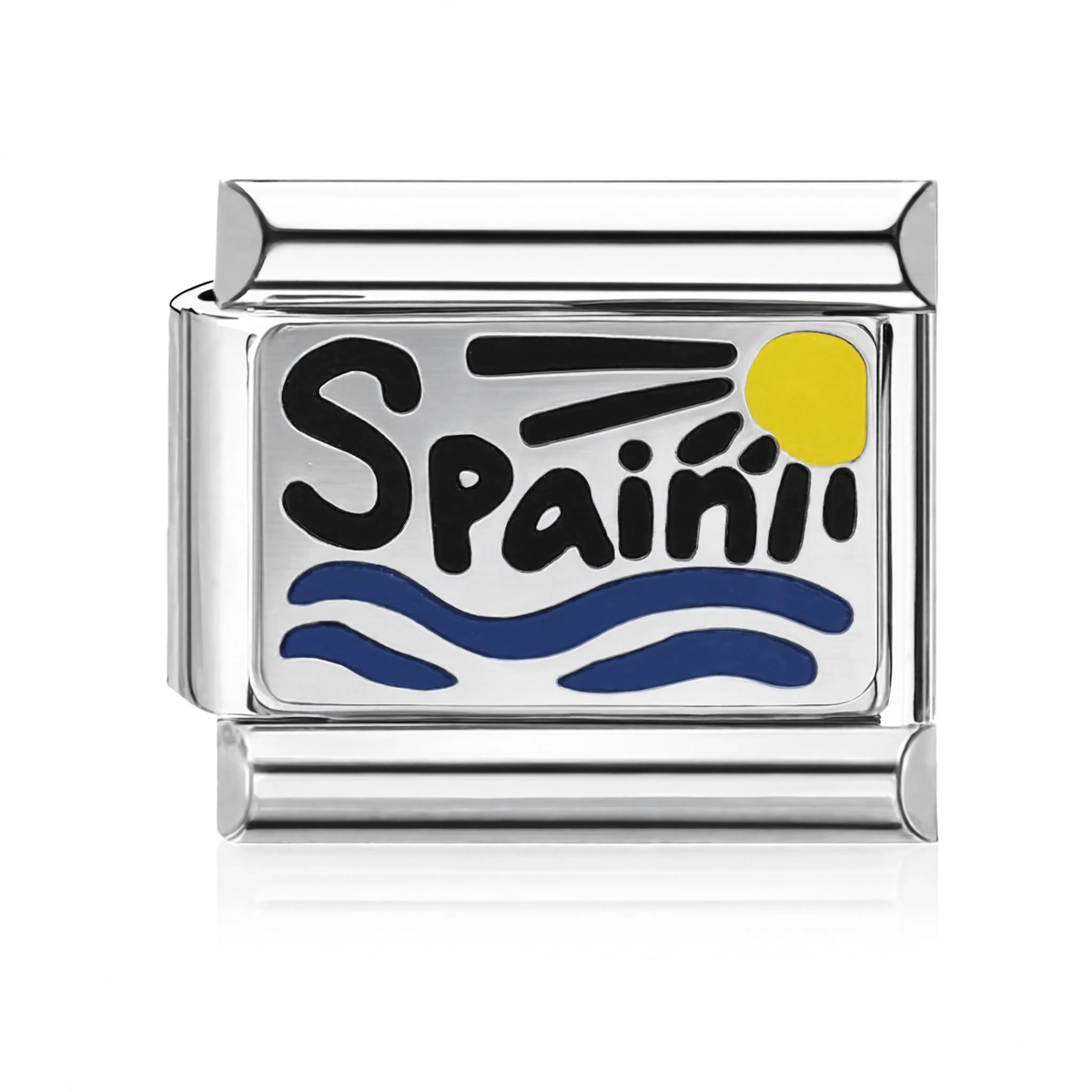 Spain Sunset Italian Charm Silver