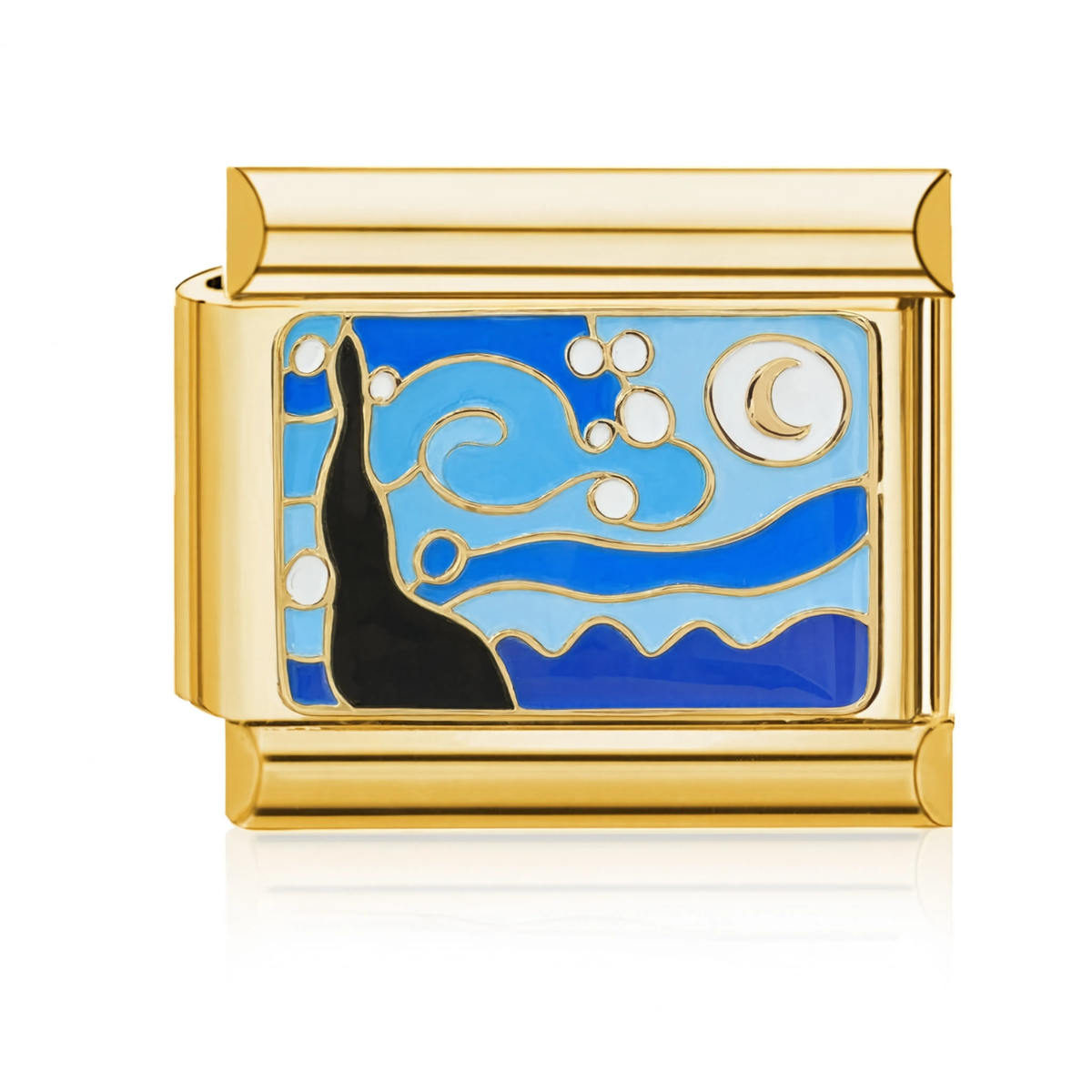 Starry Night Italian Charm - Gold